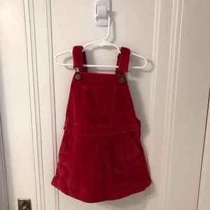 Hanna Andersson Red Corduroy Jumper Dress US 3 / 90 cm